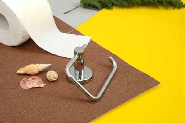 Toiletpapirholder til vægmontering (ikke selvklæbende) Krom Toiletpapirholder Rustfrit Stål - Loo Roll Holder (Rustfrit Stål)