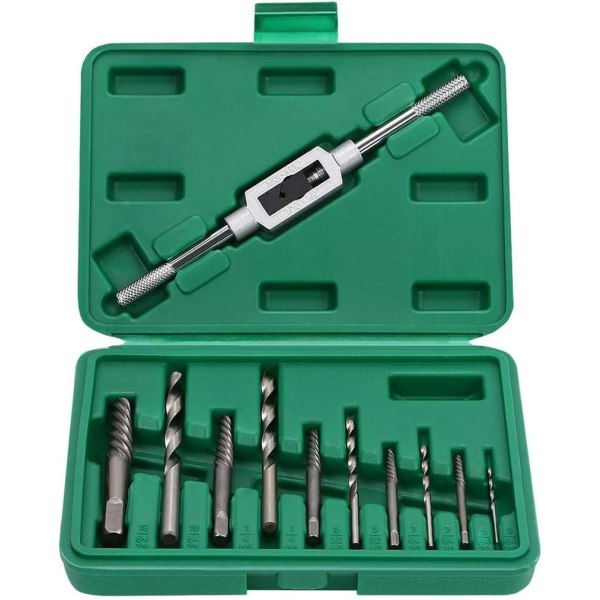 11Pcs Damaged Screw Extractors Broken Bolts with Storage Box