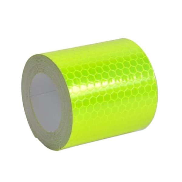 2 st Fluorescerande Gul 5cm 3M Klistra och Klipp - Väderbeständig Reflextejp - Varningstejp