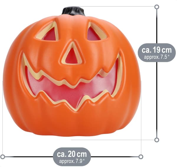 1 stk. LED-oplyste græskar er den perfekte ledsager til Halloween.