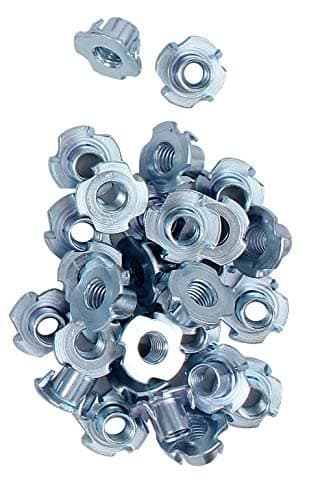 T-mutter med klor, 4-punktsmutter, kloranslutning M8 x 12 mm, 50 stycken