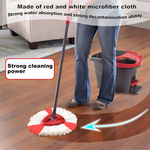 Mopperhoder, erstatningshoder for Vileda mopp, kompatibel med Vileda Turbo 2in1 mopp, mikrofibermopp