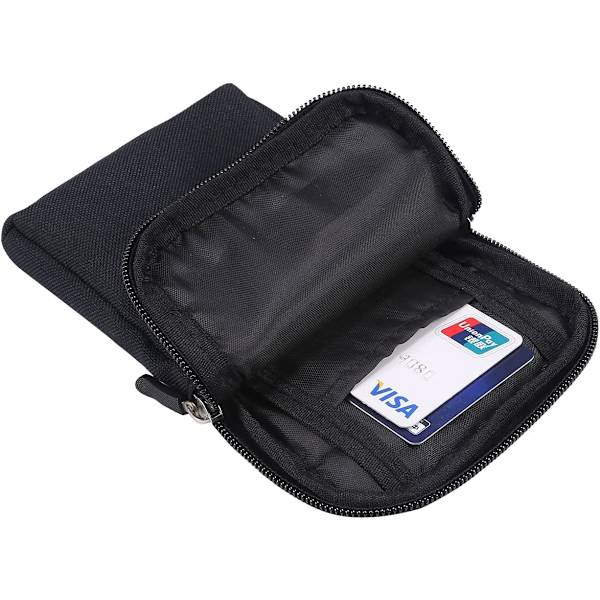 Mobiltelefon Axelväska, Mobiltelefon Bältesklämma, Axelväska Messenger Väska Dragkedja Crossbody black Small size