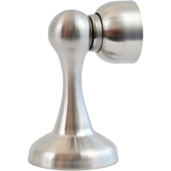 MS011 Magnetisk dørstopper i rustfritt stål - Dørstopper med gulv- og veggmonteringsutstyr - Magnetisk dørblokk - 4,9 x 5,8 x 8,3 cm