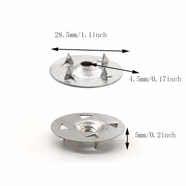 Pakke med 200 4-grenede skiver til ekstruderet gipsplader, termisk isolering og fast bagplade 28mm