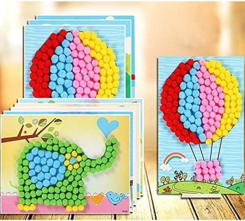 Pom-Pom Bolde, 100200 stk. 8mm Håndværk Små Mini Pomponer til Håndværk - Rød Farve