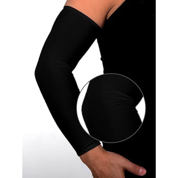 8 paria unisex -UV-suojavarren jäähdytyshihat Ice Silk -varren cover Black