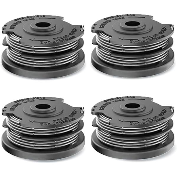 4 stk. trådsneller til Bosch gresstrimmer-spoler, nylon erstatningsspole for Bosch F016800351 ART 24,27,30 og ART 30-36 LI (6,1mx Ø1,65mm)