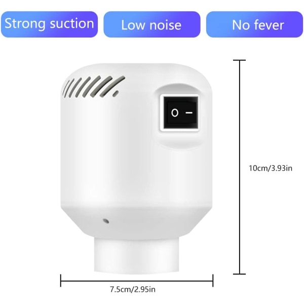 Elektrisk Luftpumpe til Vakuumopbevaringsposer, Kompressionspose Luftpumpe 55W 220V, PA 45000 Luftpumpe (1 stk)