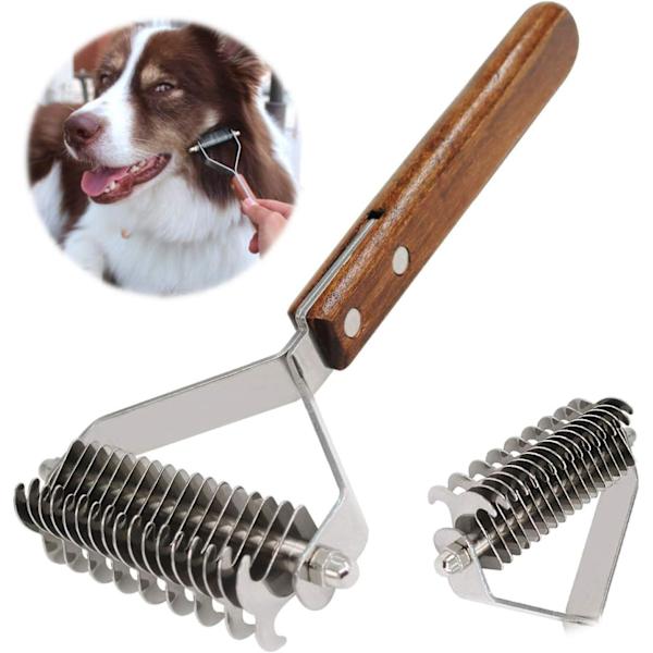 Flokebørste og pleiebørste for hunder og katter Undercoat Rake (Dual)