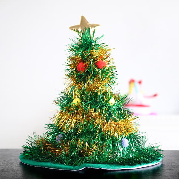 Juletretrehatt for voksne med stjerne Nyhet Morsom Julebord Hodeplagg