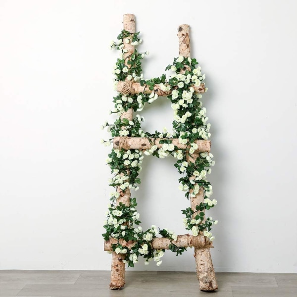 3 st 69 Huvud 1,8M Konstgjorda Rosrankor Silke Falska Blommor Girlang Växt Blomsterdekorationer White