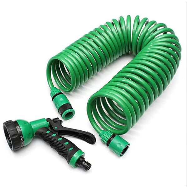 Flexibel Spiral Trädgårdsslang Lättviktig Expanderbar Vattenslang Inga Knutar, Självbeläggande UV-Resistent Gräsmattslang