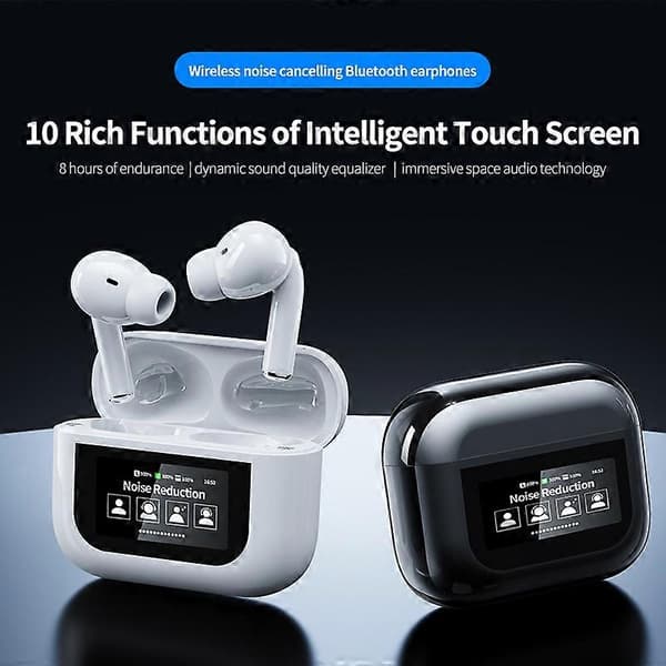 Typ B YW07 Bluetooth In-Ear Headset Trådlösa Hörlurar med Touch Screen Laddningsfodral