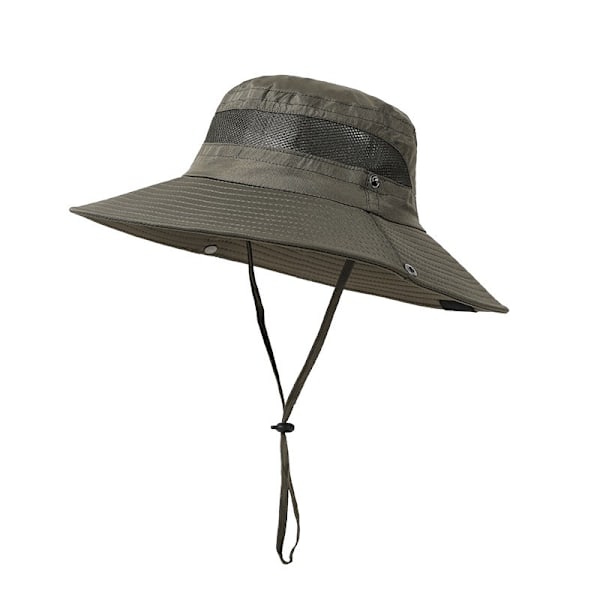 Dam solhatt utomhus sommar vandringshatt damskydd keps, hopfällbar Army Green 56-60cm