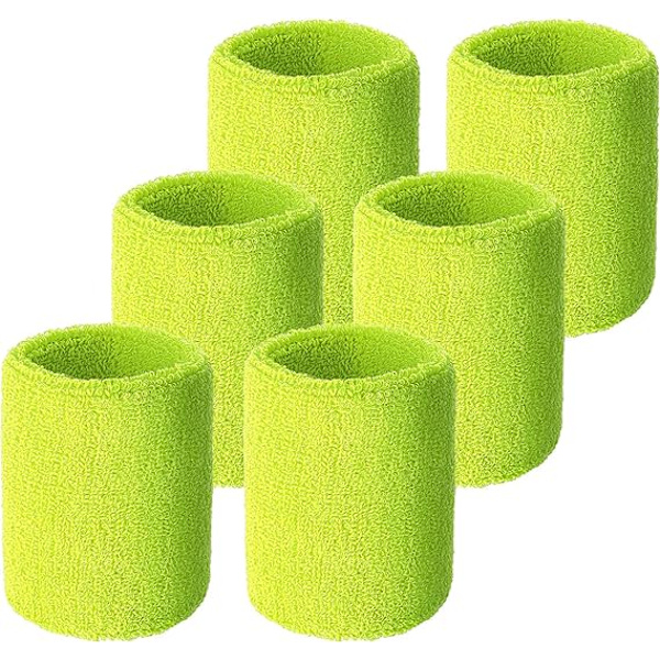 6 kpl Urheilurannekkeet Imuvat Hikinauhat Koripallolle, Urheilulle Fluorescent green