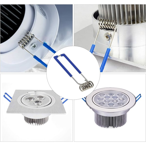 Pakke med 24 fjederklemmer til indbyggede spotlights GU10 MR16 1,5 x 60 mm