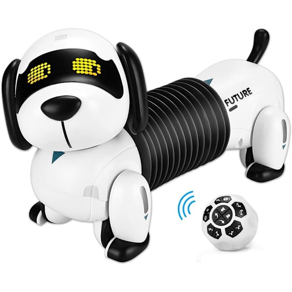 Robot Hund, Fjärrstyrd Hundleksak, Programmerbar Följande Robotdjur Söt Dansmusik Interaktiv Present till Barn Pojkar Flickor