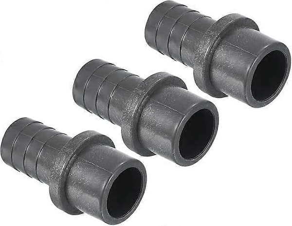 PVC Reducer Rørfitting 25mm OD 20mm Barb, 3-pak lige koblingsadapter, grå
