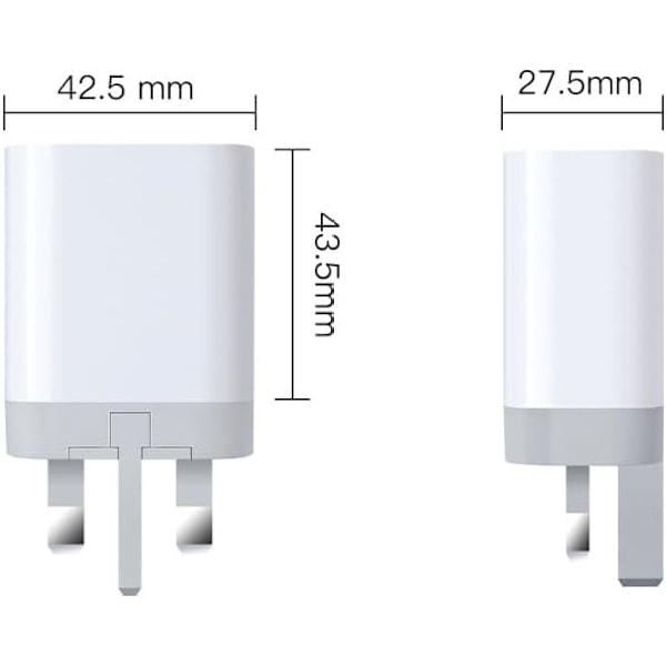 PD20W A+C multi-protokol hurtig opladning UKCA-certificeret UK-specifikation opladerhoved PD-oplader PPS smart hurtig flash-opladning