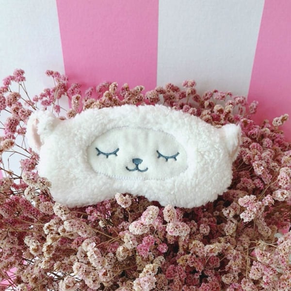 Love Lambs Wool Patch Eye Mask Cute Plush Sheep Sleeping Eye Cover