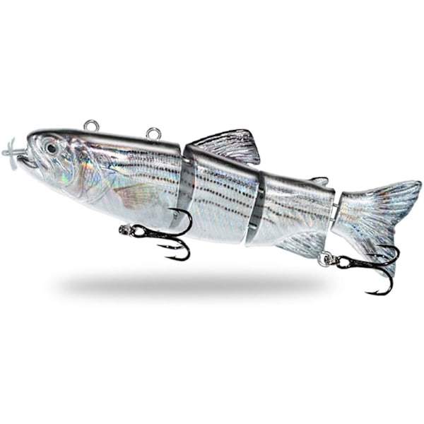 Robotisk Svømmeagn USB Genopladelig LED Lys 4-Segment Multi Leddelt Swimbait Intelligent Selvkørende Elektrisk Fiskeagn