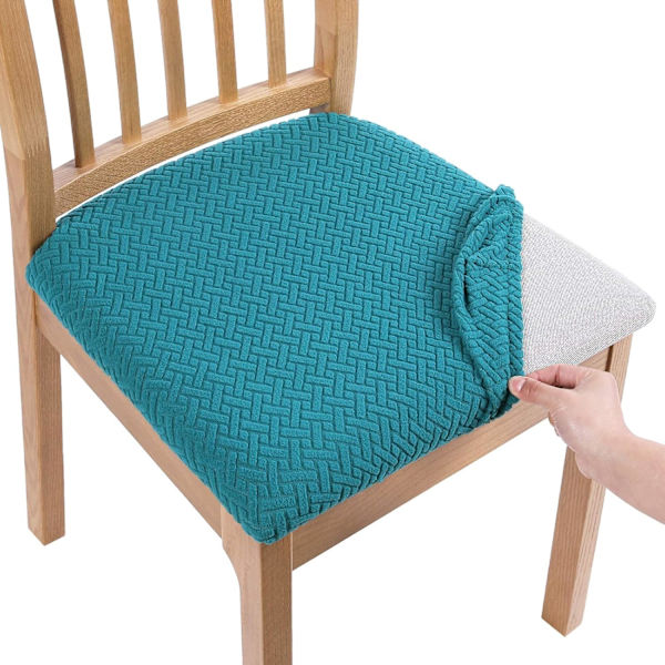 Stolsöverdrag, Set om 2, Stretch Stolsöverdrag, Stolsöverdrag för Matstolar, Tvättsbara Stolsöverdrag Dark green