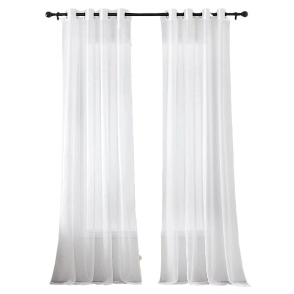 Gardiner, Stuelounge Gardiner Hvide Transparente Gardiner 2-Sæt Transparent white 137*160