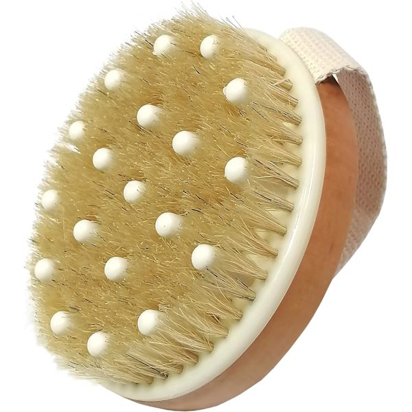 Torr Kroppsborste, Naturlig Borstbadborste, Kroppsborste Lymfdränage, Exfolierar, Stimulerar Blodcirkulationen