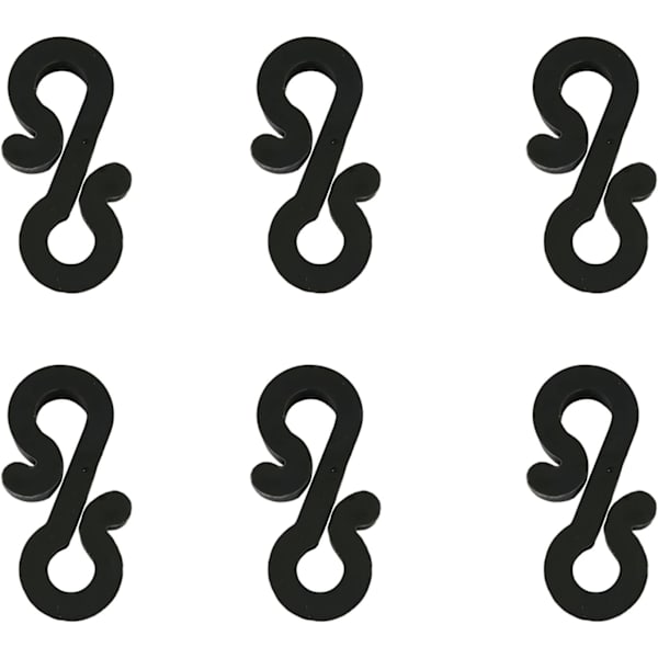 50 stk Sorte Mini Takrenne Hengende Kroker for Julelys, Islyskjeder, Feelysslynger, Lys Takrenne Klips S-Formet Hengende Kroker