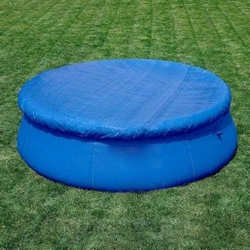 396 cm diameter poolskydd, runt poolskydd med repband, för runda ovanmarkspooler