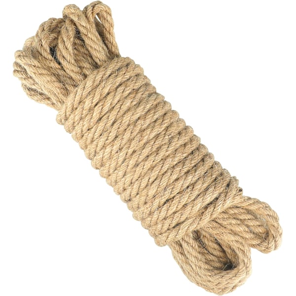 8MM Jute Rep, Starkt Hamparep, Garn för DIY Dekoration och Trädgårdsapplikationer (10 Meter)