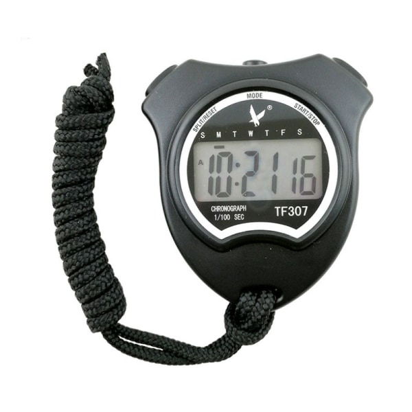 Digitaalinen urheilusekuntikello sekuntikello, kädessä pidettävä kronografi digitaalinen watch sekuntikello hälytyksellä