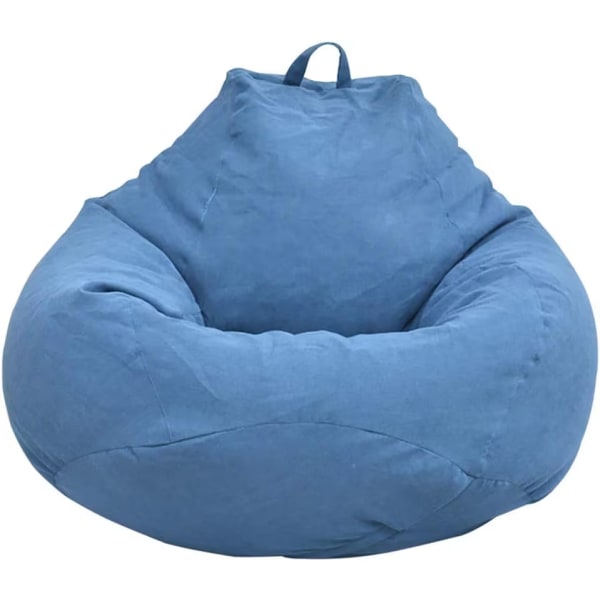 Bean Bag Cover (utan fyllmedel) Plyschleksak Förvaringspåse Kläder Organizer Beanbag Cover för vuxna barn (100 * 120 cm, blå)