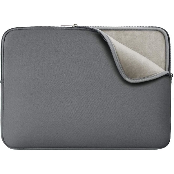 15 tommers Laptop Sleeve 15\" Beskyttende Myk Veske Polstret Deksel Bæreveske for Datamaskin Kompatibel med 15.4\" Datamaskin (Grå)