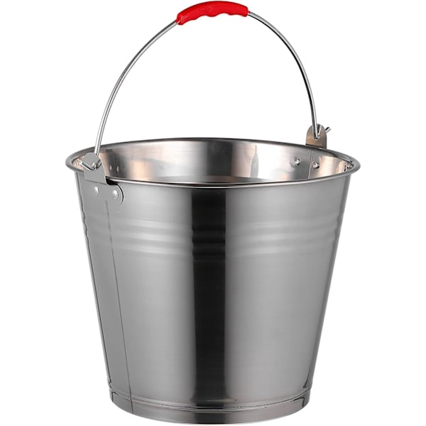 Metalspand - Vandspand, Have, Multipurpose - Rustfrit stål - 8 liter