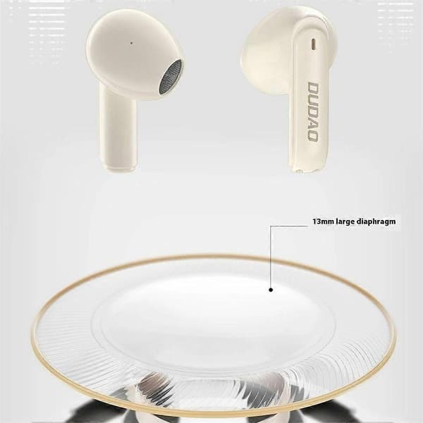 Typ B DUDAO U18Pro TWS Bluetooth Hörlurar Trådlöst Musikheadset med Transparent Laddningsfodral