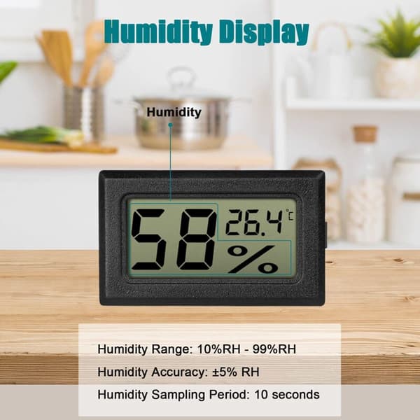 Mini Hygrometer Termometer Paket - för Bil Växthus Hemmakontor Celsius (°C)