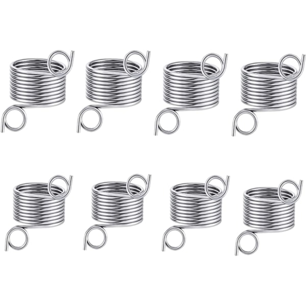 8 st Stickade Loopar i Rostfritt Stål Garn Guide Fingerhållare, Virkningsring Set, för Handvävning Hook Line Supplies