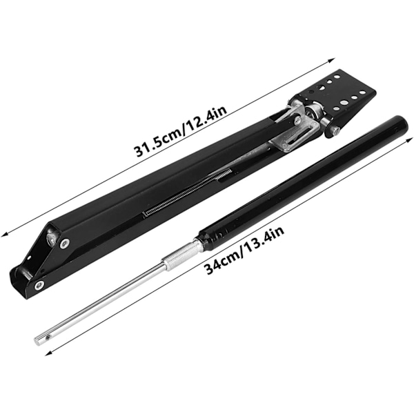 Automatisk fönsteröppnare enkel fjäder för sommarstuga växthus och taklucka, galvaniserad aluminiumplåt fönsteroperatör (Svart)