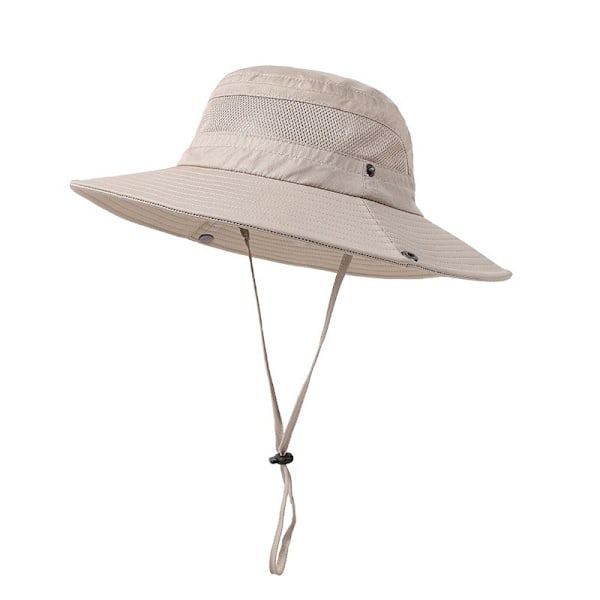 Kvinners Solhatt Utendørs Sommer Turskjorte Dame Beskyttelseshette, Foldbar beige 56-60cm