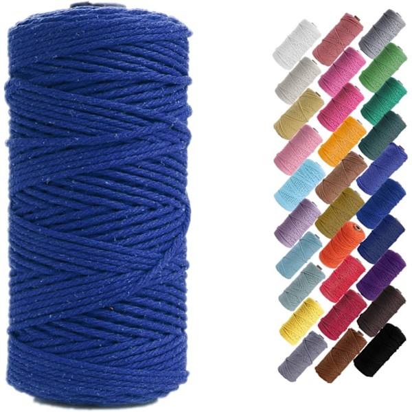 Macramé-snöre, Bomullsrep, för Väggbonader, Växtupphängningar, DIY-hantverk, Heminredning, Presentinslagning 3mmx100m gem orchid