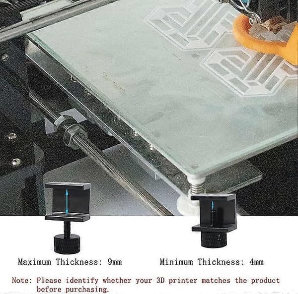 Stykker 3D Printer Bed Clip, 3D Printer Glas Bed Spænde Tilbehør til Ender 3s 3 Pro, 5 Pro, CR-20 Pro, CR-10S Pro