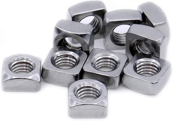 M10 (10mm) neliömutteri (viistetty) – Ruostumaton teräs (A2) (20 kpl)