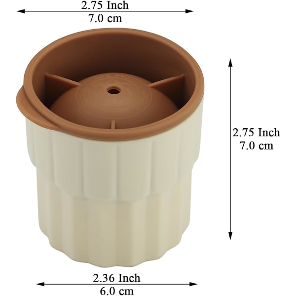 Isbollsformar 4-pack, Isbitsform för att göra stora isbollar 6cm, Lätt att fylla med vatten, mjölk, frukt, choklad, Lätt att lossa
