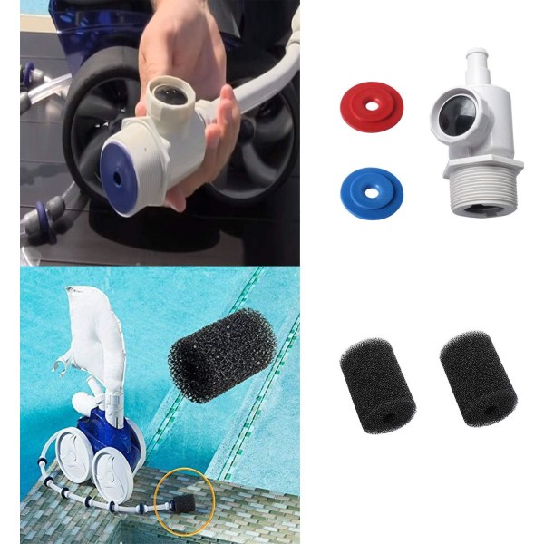 9-100-9001 Universal veggmontert koblingsenhet kompatibel med Polaris 180 280 380 Robot Pool Bottom Cleaner, med 9-100-3105 Sweep Hose Tail