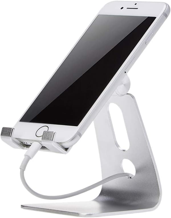 Justerbart telefonstativ i aluminium for mobiltelefoner, iPhone og Android