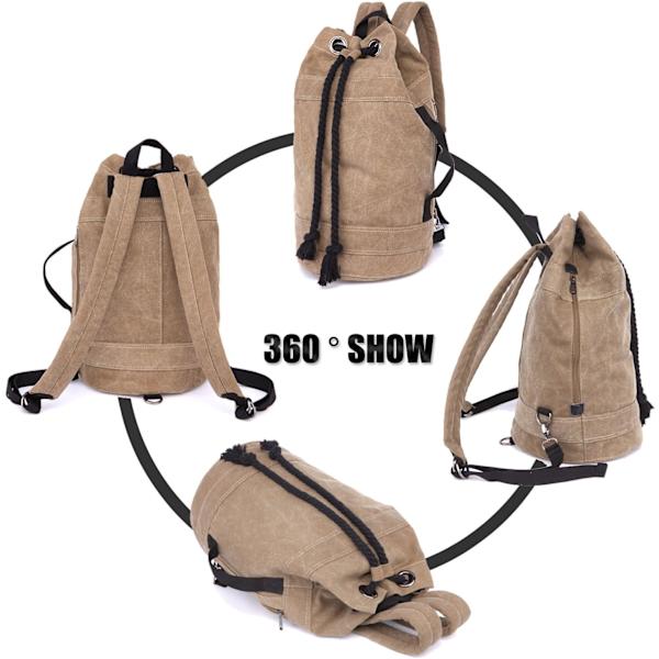 Canvas rejseduffel, rejsetasker, weekendtasker, håndbagage, skuldertaske, rygsæk grey L