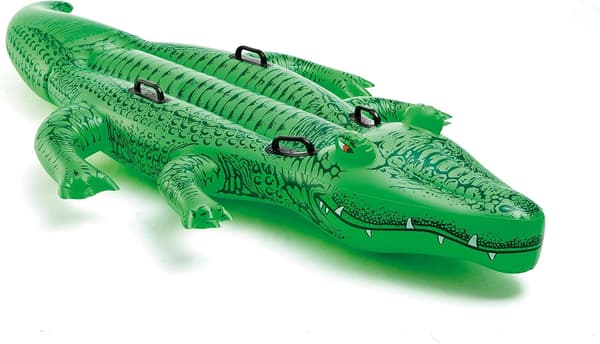 Jätte Alligator Ride-On, Uppblåsbar Riddjur, 203x114 cm