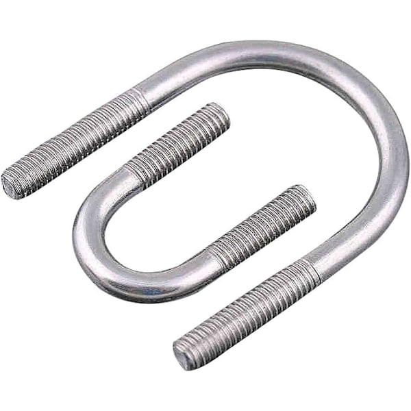 304 rustfritt stål U-bolt, U-bolt med muttere, M6×60mm, 3 stk